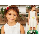 Vestido crema niña de IDO
