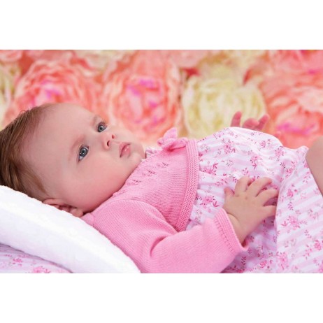 Pelele corto rosa bebe niña de Paz Rodriguez