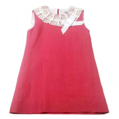 Vestido lino fucsia de Naxos