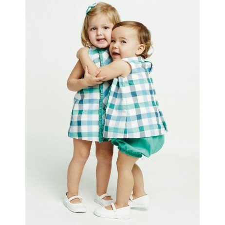 Vestido cuadros bebe niña de Ñaco