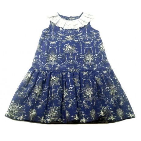 Vestido estampado ángeles niña de A Gatas