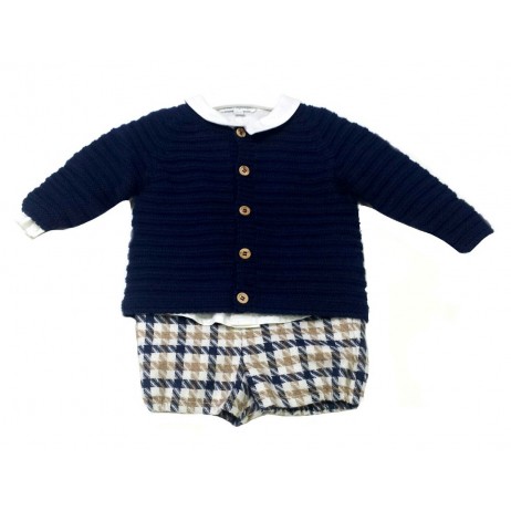 Bermuda cuadros bebe niño de Fina Ejerique