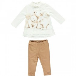 Conjunto avellana bebe niña de IDO