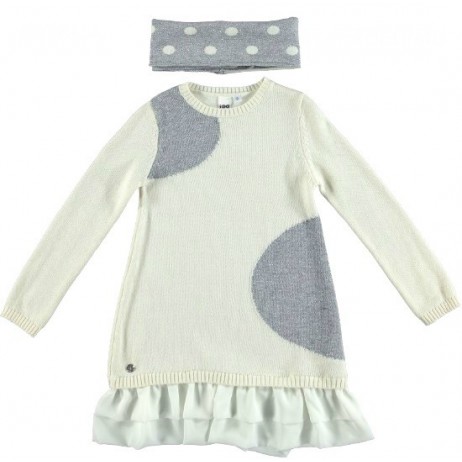 Vestido punto crema de IDO