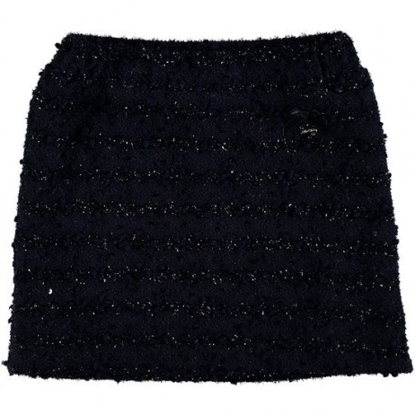 Falda azul marino lentejuelas niña de Le Chic