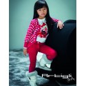 Chaqueta punto roja niña con corazones de Artigli Girl