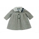 Abrigo gris jaspeado bebe niña de Teresa Rodriguez