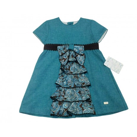 Vestido turquesa niña de Elisa Menuts