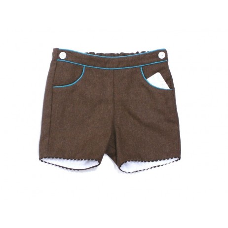 Bermuda marrón bebe niño de Elisa Menuts