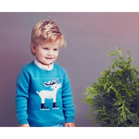 Jersey azul azafata bebe niño de Fina Ejerique