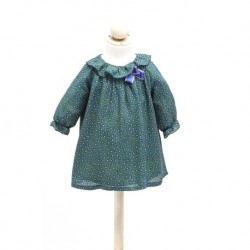 Vestido estampado verde bebe niña de Fina Ejerique