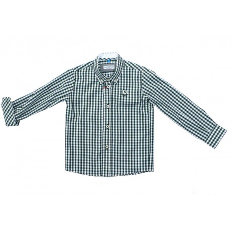 Camisa cuadros verde niño de Nachete