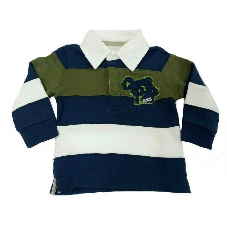 Polo rayas bebe niño tricolor de IDO