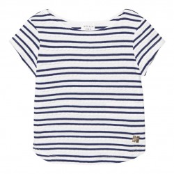 Camiseta rayas marino niña de Carrement Beau