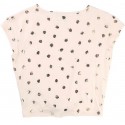 Camiseta rosa palo niña hojas de Carrement Beau