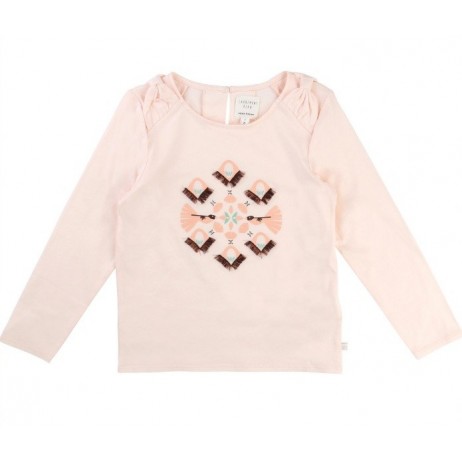 Camiseta niña ml rosa palo de Carrement Beau