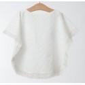 Blusa poncho blanco roto niña de Fina Ejerique