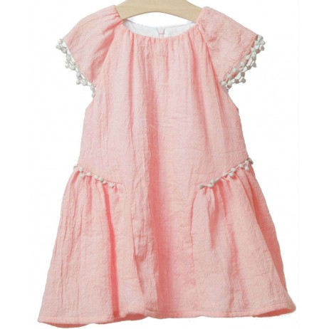 Vestido niña rosa coral de Fina Ejerique