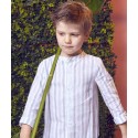 Camisa rayas niño verde agua de Fina Ejerique