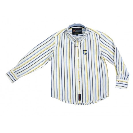Camisa rayas amarilla azul niño de Lion of Porches