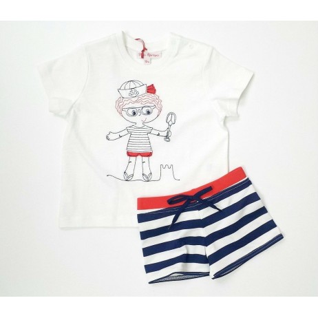 Conjunto marinero bebe niño de Fina Ejerique