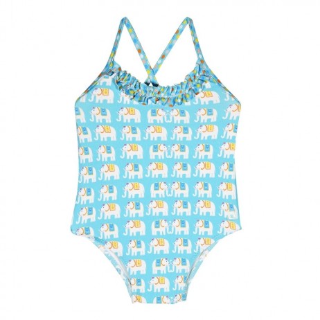Bañador turquesa elefantes niña de Condor
