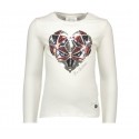 Camiseta crema corazon niña de Le Chic