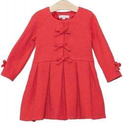 Vestido rojo coral niña de Fina Ejerique