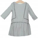 Vestido gris y blanco niña de Fina Ejerique