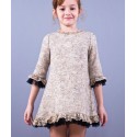 Vestido Punto beige niña de Sinfonietta
