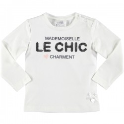 Camiseta crema niña de Le Chic