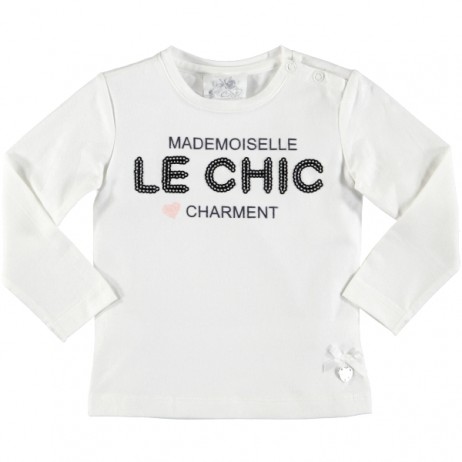 Camiseta crema niña de Le Chic